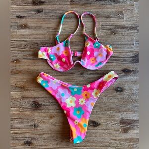 Floral Two‎ Piece Swimsuit